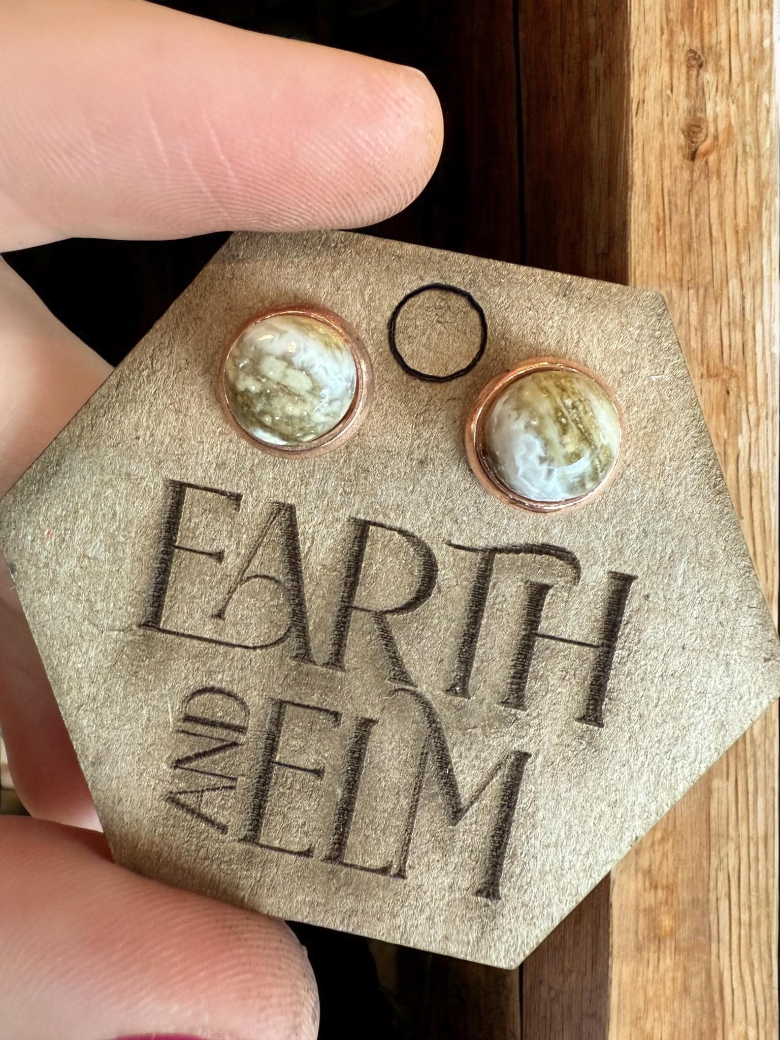 Ocean Jasper in Metal Settings - earthandelm