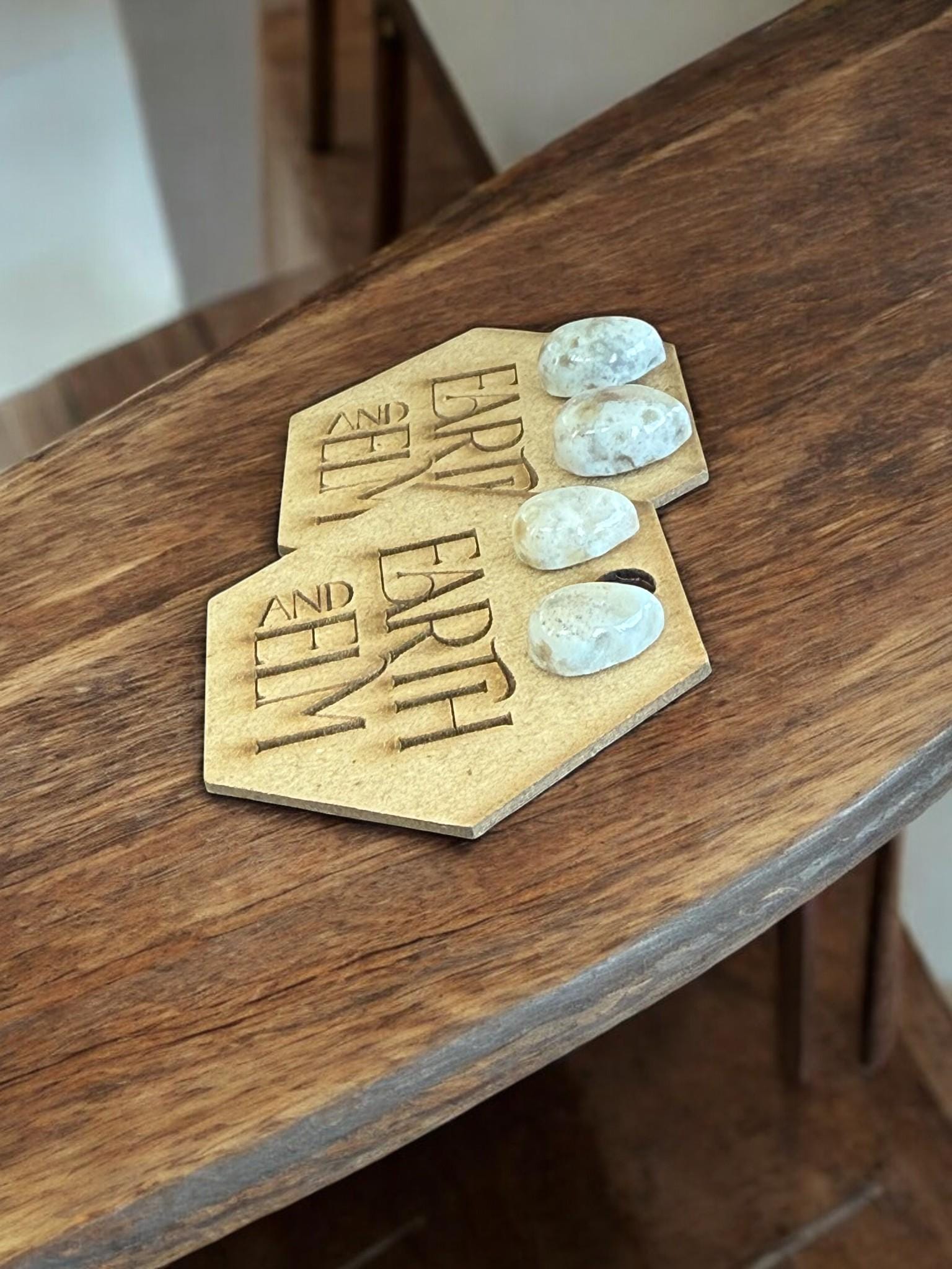 Ocean Jasper Pear Studs - earthandelm