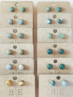 Ocean Jasper Round Studs - earthandelm