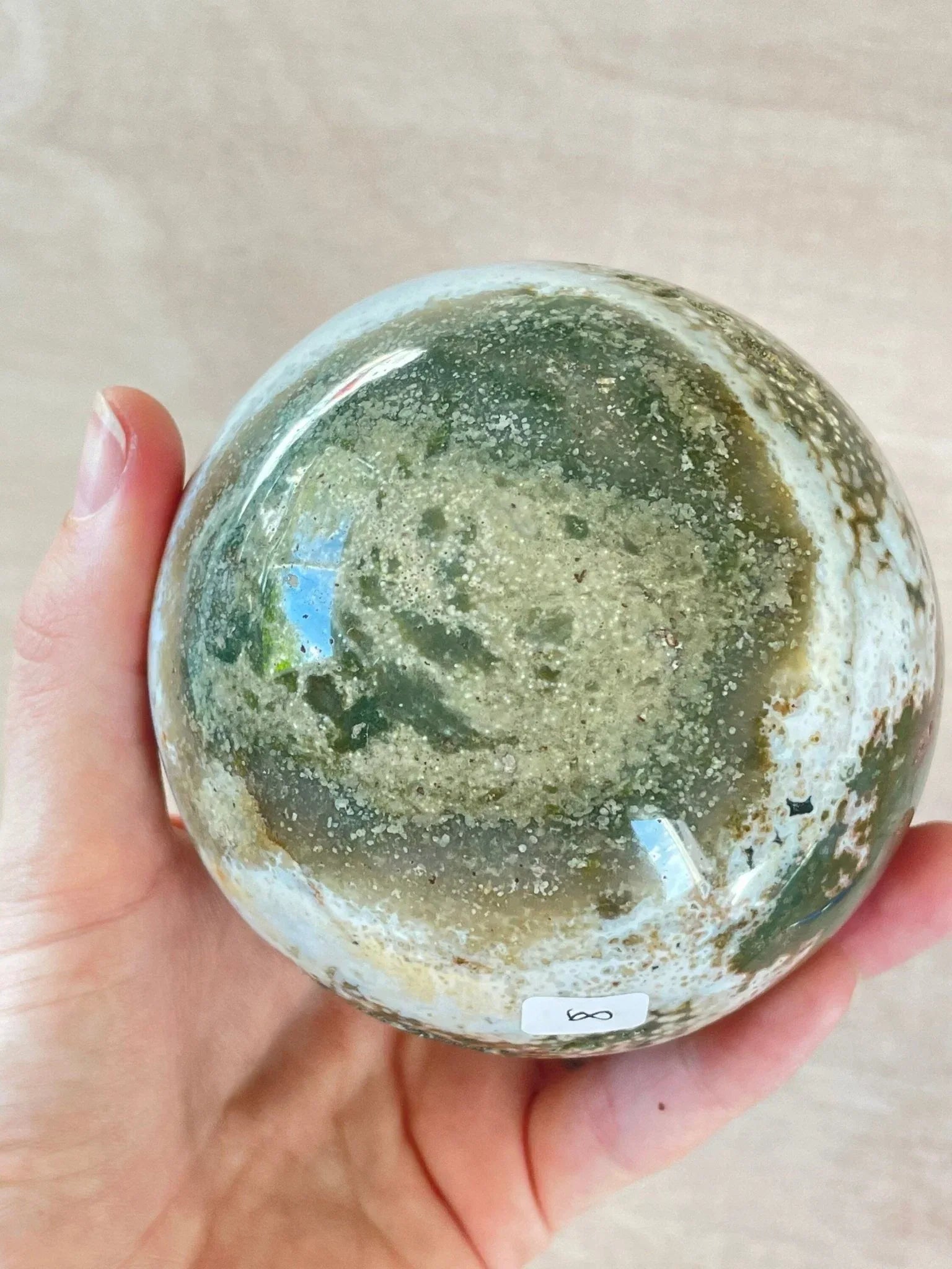 Ocean Jasper Sphere | Purple Crystal | Authentic Gemstone | Crystal Ball - earthandelm
