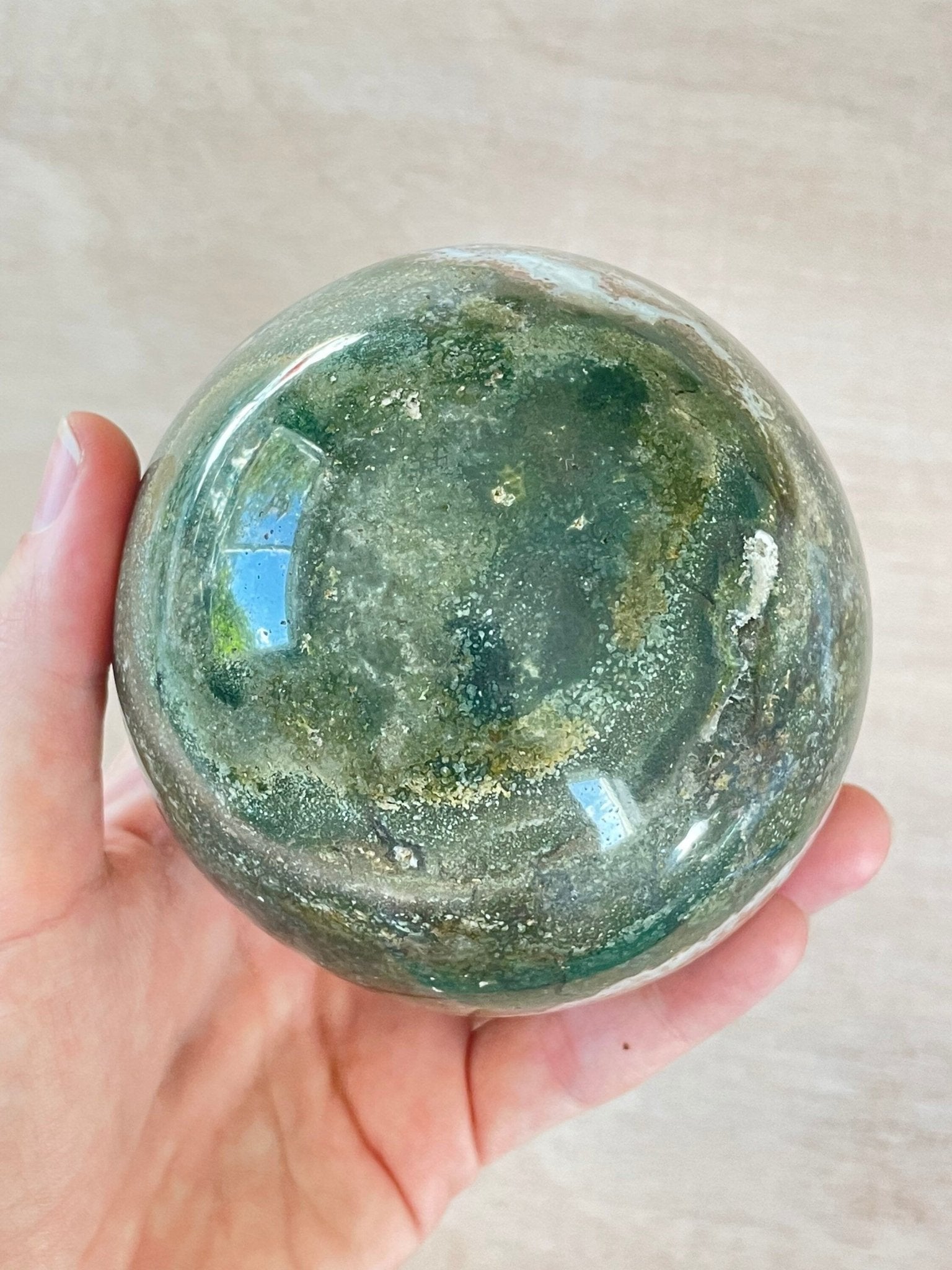 Ocean Jasper Sphere | Purple Crystal | Authentic Gemstone | Crystal Ball - earthandelm