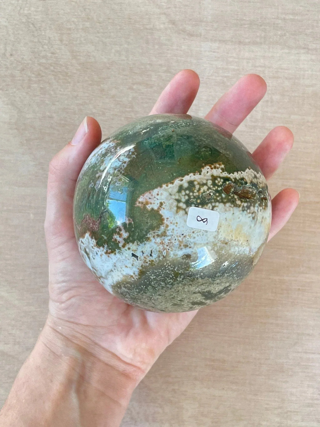 Ocean Jasper Sphere | Purple Crystal | Authentic Gemstone | Crystal Ball - earthandelm
