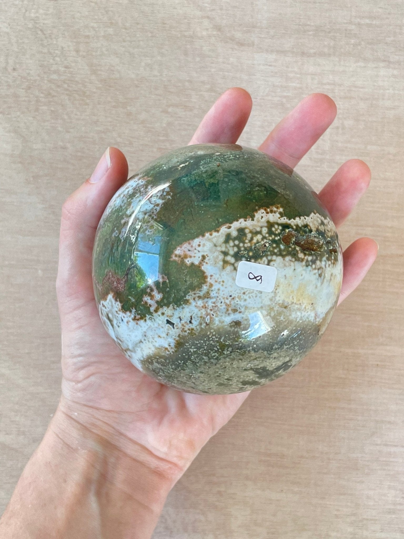 Ocean Jasper Sphere | Purple Crystal | Authentic Gemstone | Crystal Ball - earthandelm