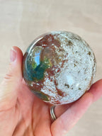 Ocean Jasper Sphere | Purple Crystal | Authentic Gemstone | Crystal Ball - earthandelm