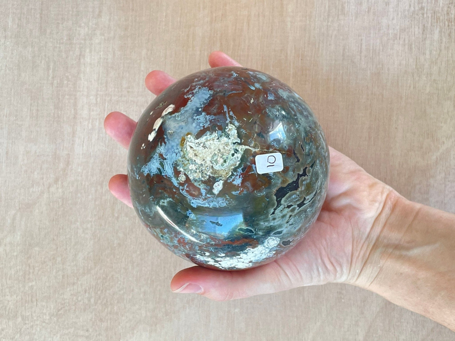 Ocean Jasper Sphere | Purple Crystal | Authentic Gemstone | Crystal Ball - earthandelm