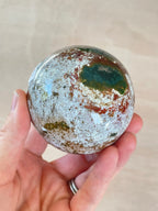 Ocean Jasper Sphere | Purple Crystal | Authentic Gemstone | Crystal Ball - earthandelm