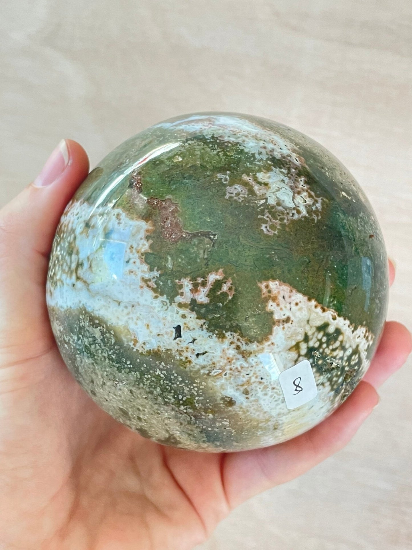 Ocean Jasper Sphere | Purple Crystal | Authentic Gemstone | Crystal Ball - earthandelm