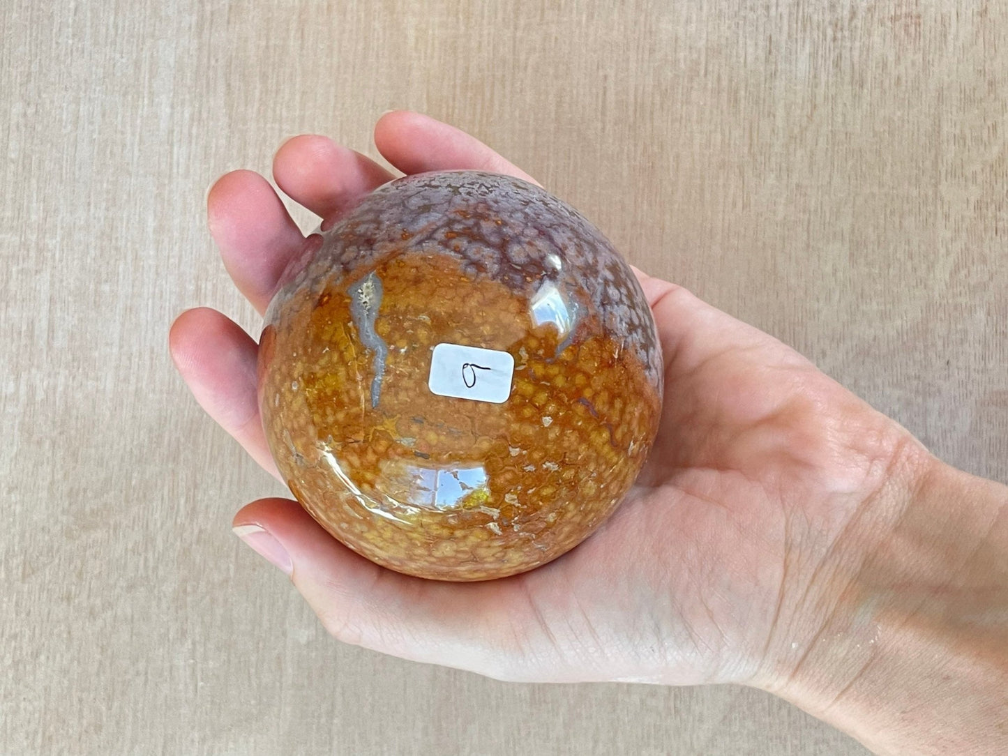 Ocean Jasper Sphere | Purple Crystal | Authentic Gemstone | Crystal Ball - earthandelm