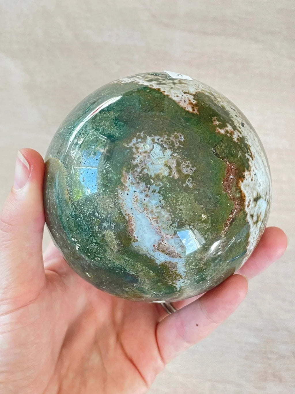Ocean Jasper Sphere | Purple Crystal | Authentic Gemstone | Crystal Ball - earthandelm