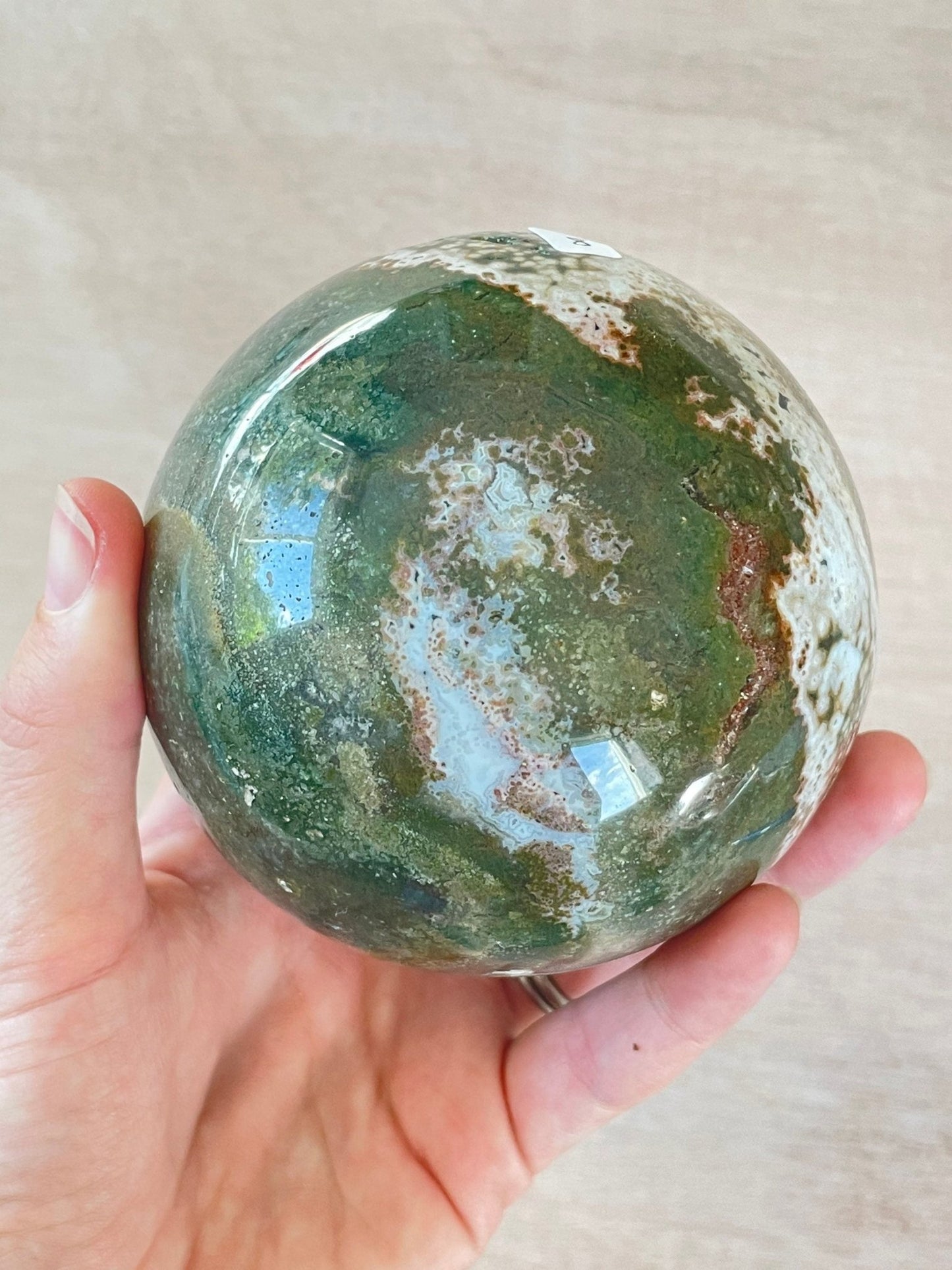 Ocean Jasper Sphere | Purple Crystal | Authentic Gemstone | Crystal Ball - earthandelm