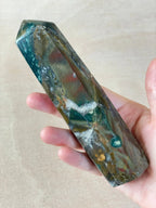 Ocean Jasper Tower | OJ Point | Carved Polished Generator | AAA Ocean Jasper | Large Tower - earthandelm