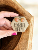 Peach Moonstone in Metal Settings - earthandelm