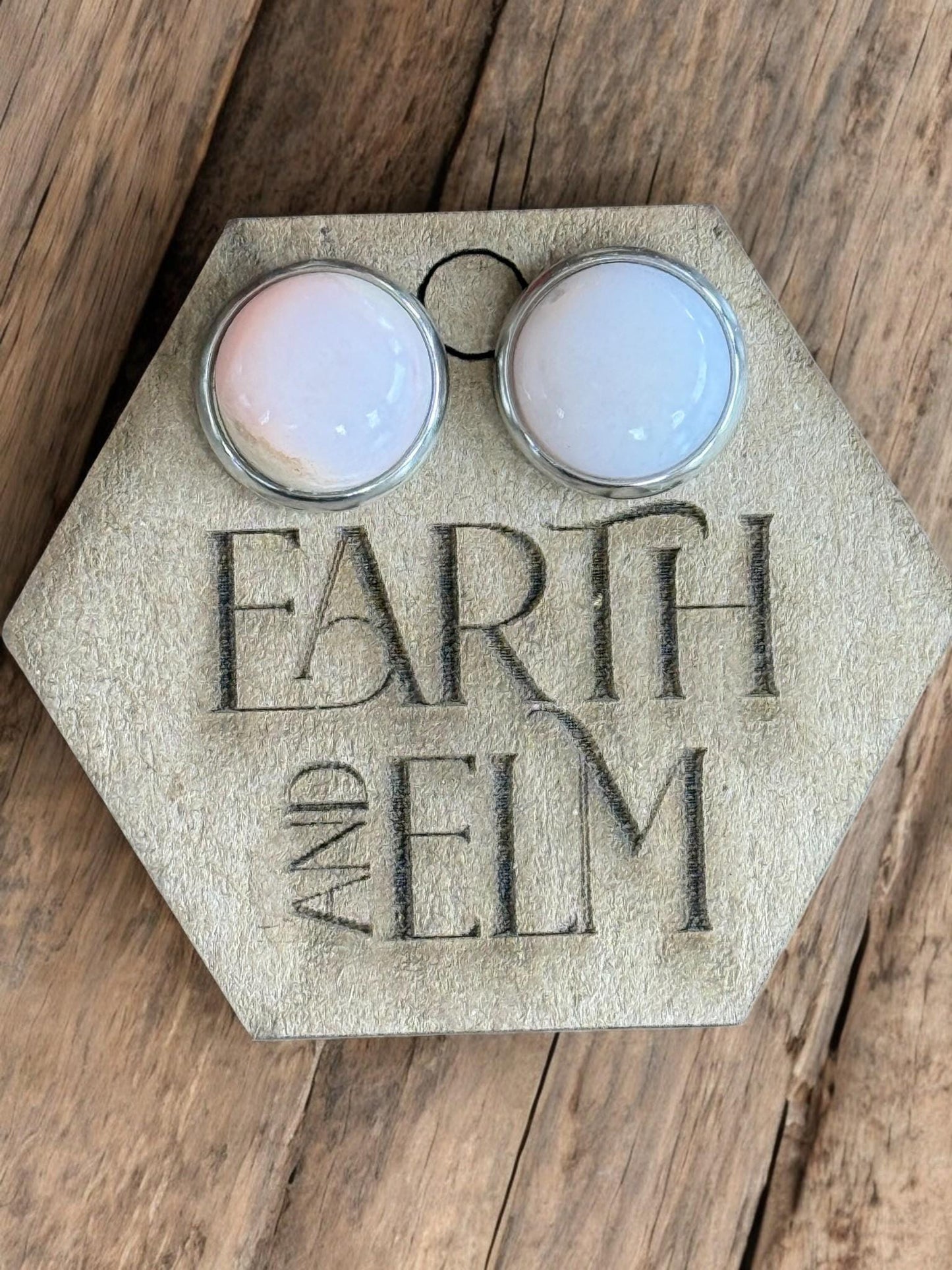 Pink Opal in Metal Settings - earthandelm