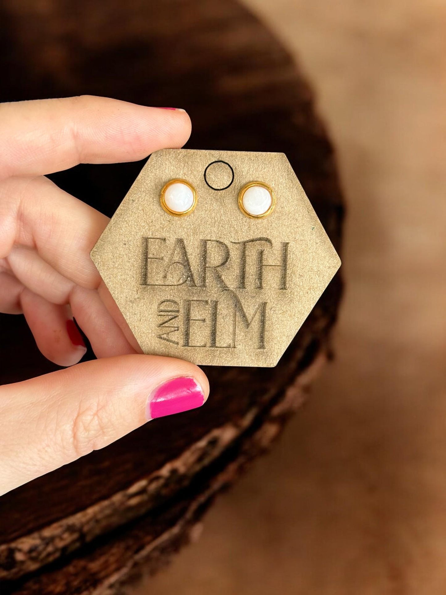 Pink Opal in Metal Settings - earthandelm