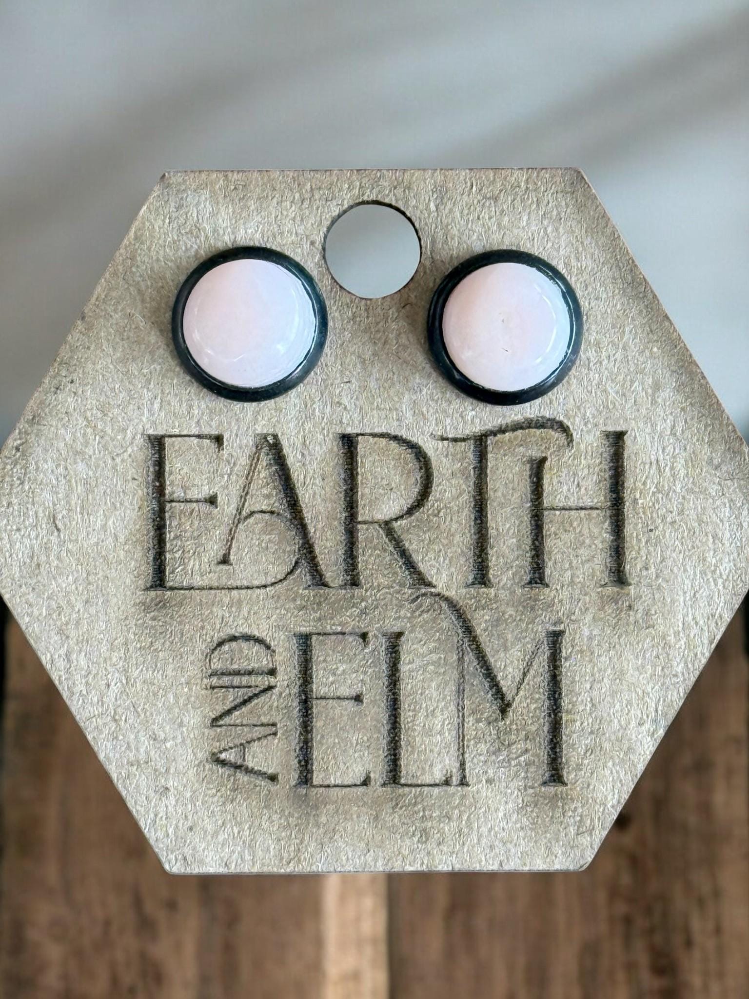 Pink Opal in Metal Settings - earthandelm