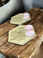 Pink Opal Pear Studs - earthandelm
