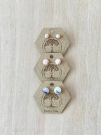Pink Opal Round Studs - earthandelm