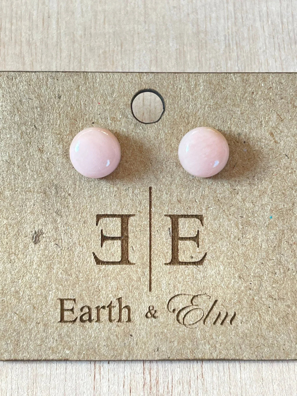 Pink Opal Round Studs - earthandelm