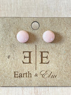Pink Opal Round Studs - earthandelm