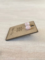 Pink Opal Round Studs - earthandelm