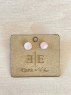 Pink Opal Round Studs - earthandelm