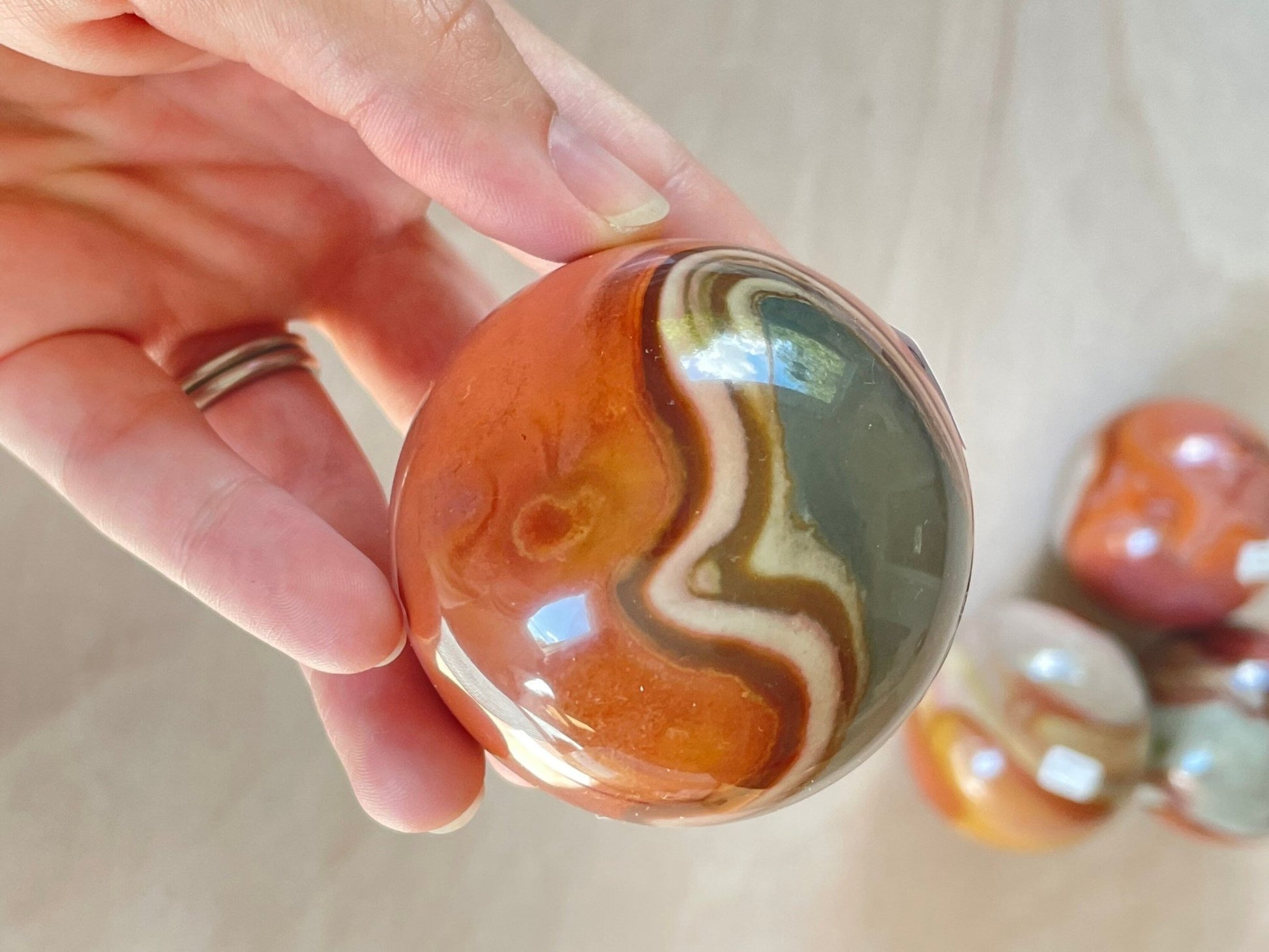 Polychrome Jasper Sphere | Crystal | Authentic Gemstone | Crystal Ball - earthandelm