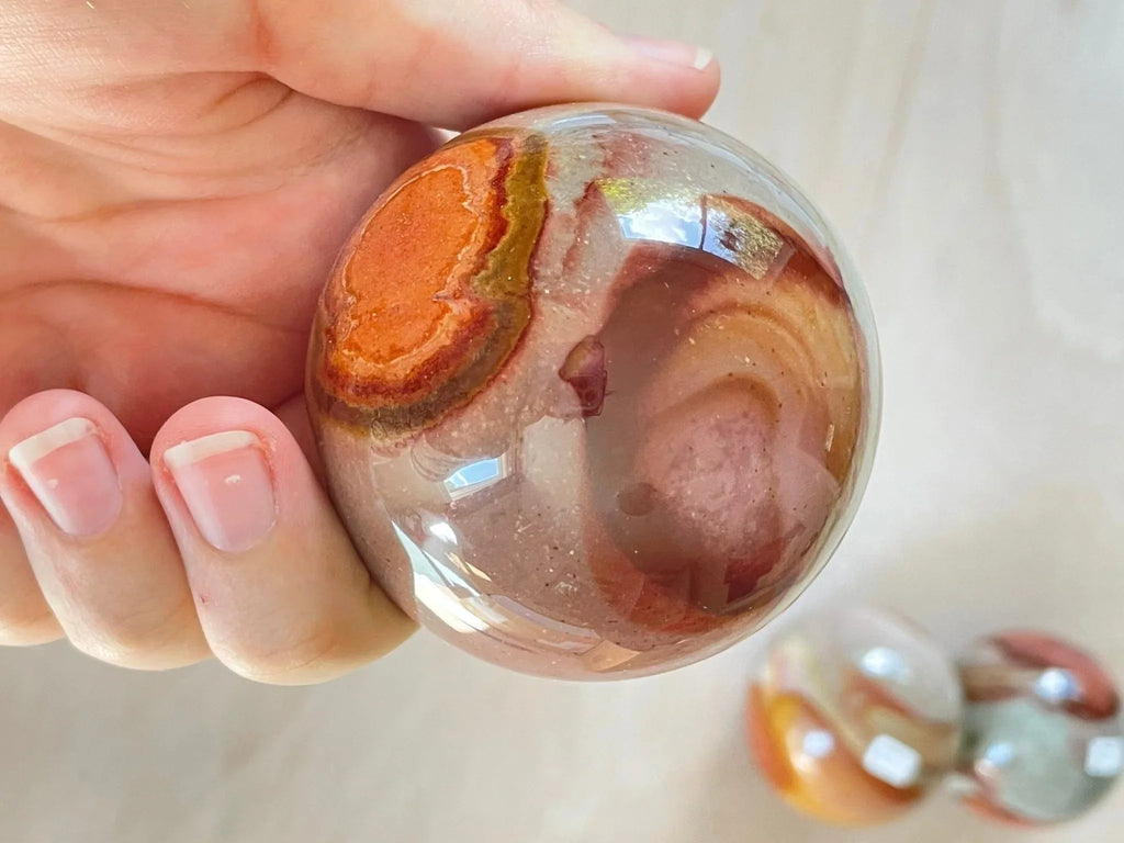 Polychrome Jasper Sphere | Crystal | Authentic Gemstone | Crystal Ball - earthandelm
