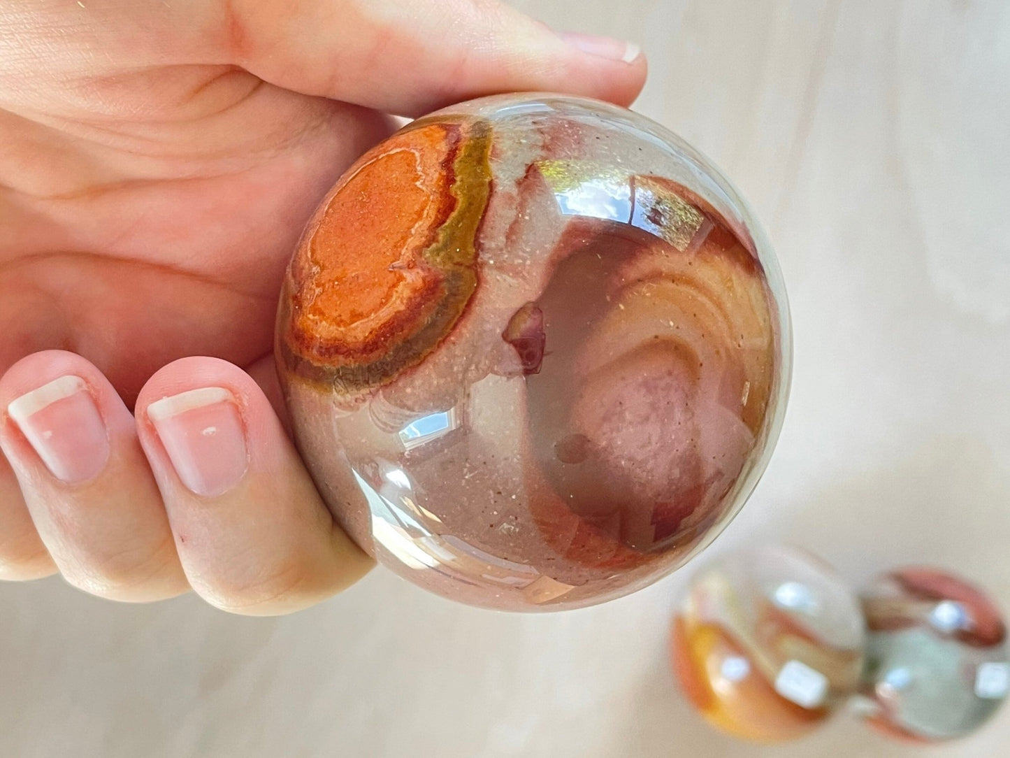 Polychrome Jasper Sphere | Crystal | Authentic Gemstone | Crystal Ball - earthandelm