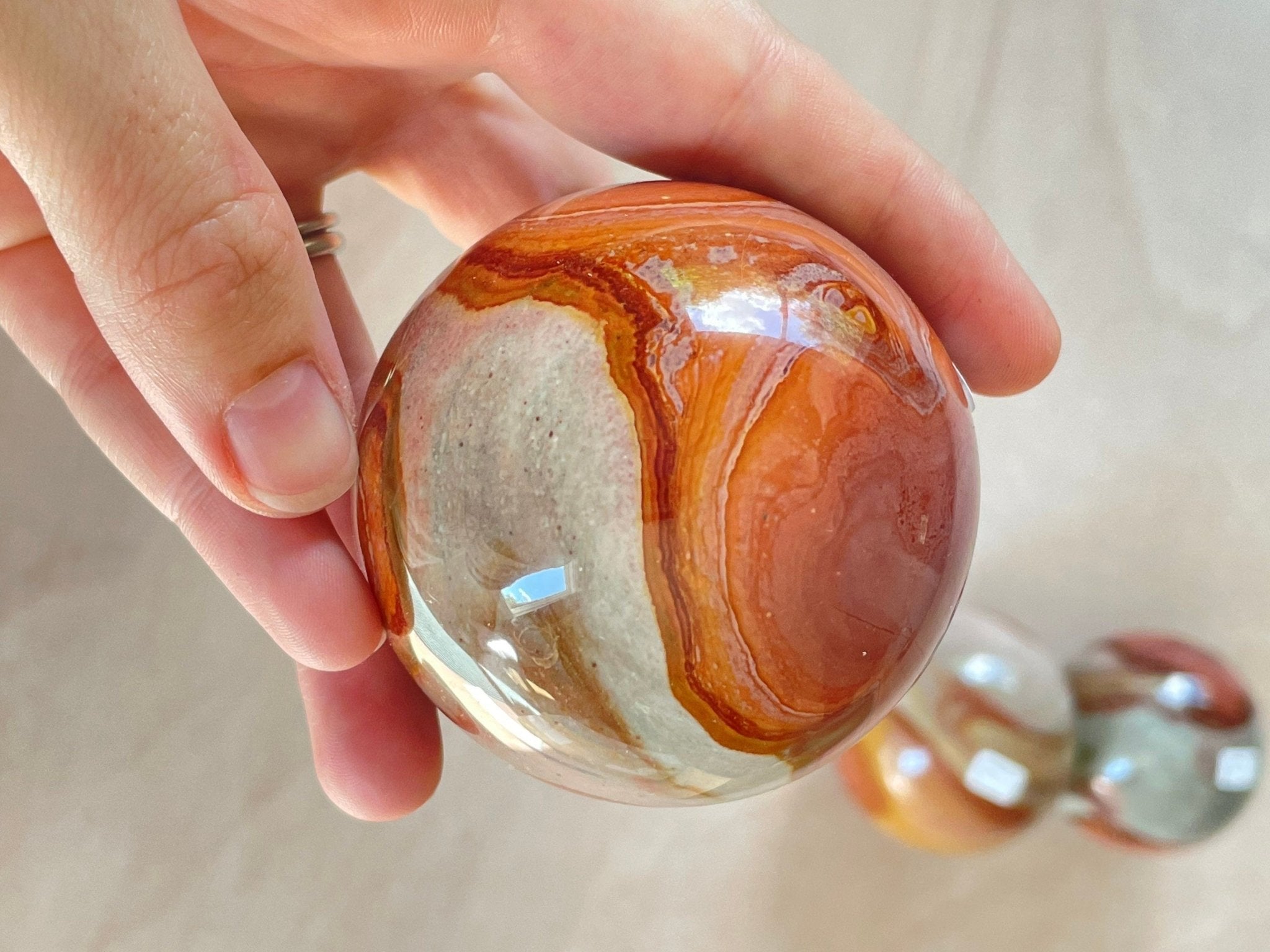 Polychrome Jasper Sphere | Crystal | Authentic Gemstone | Crystal Ball - earthandelm