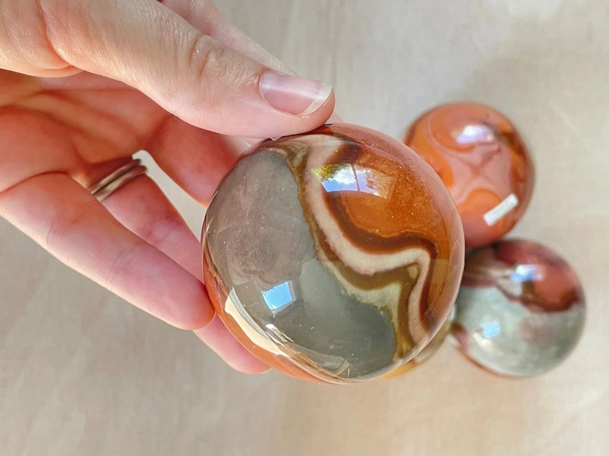 Polychrome Jasper Sphere | Crystal | Authentic Gemstone | Crystal Ball - earthandelm