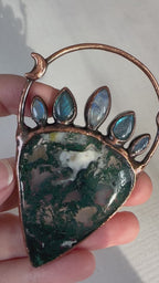 Moss Agate Statement Pendant