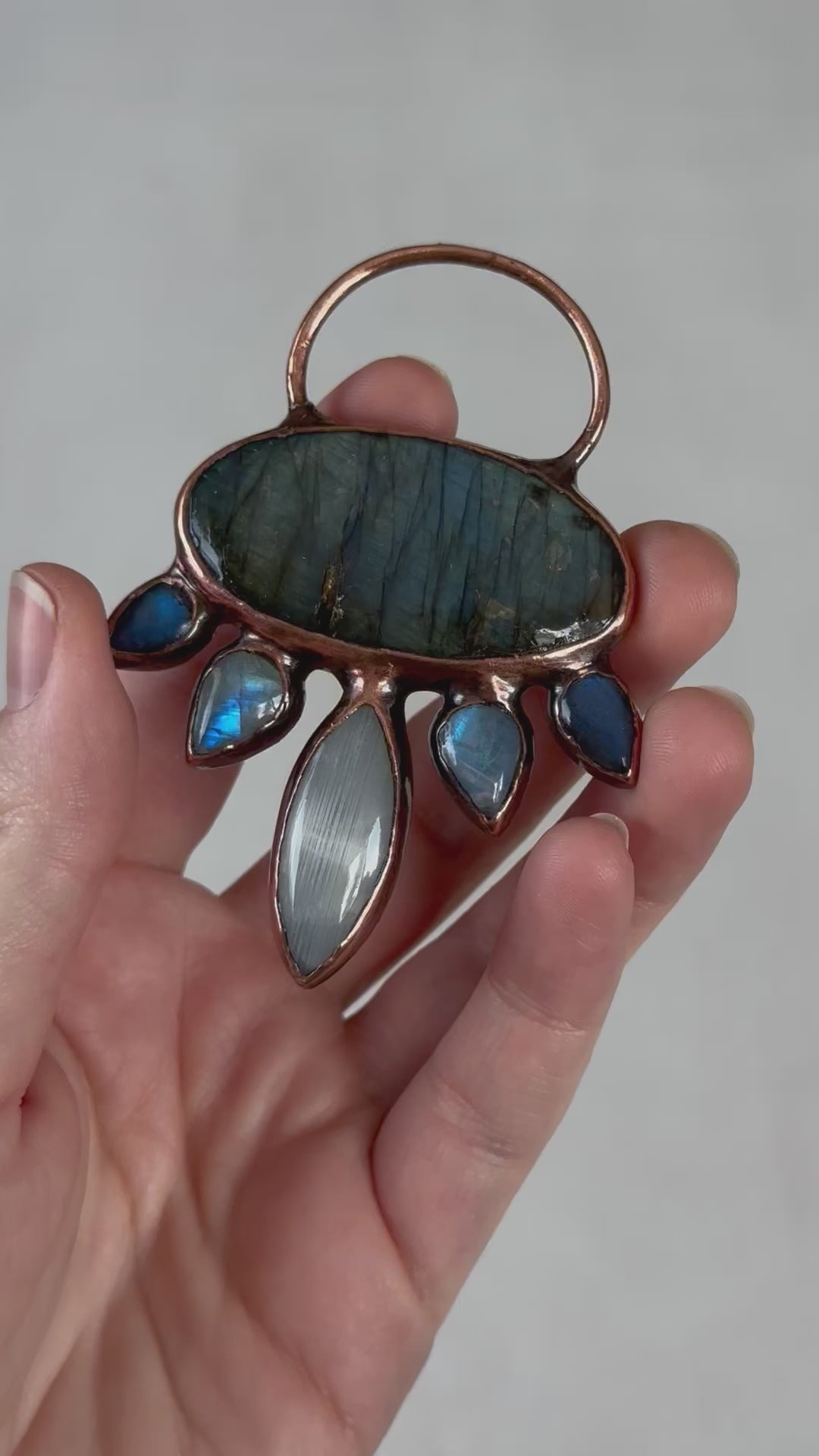 The UFO. Alien Spacecraft Labradorite Pendant