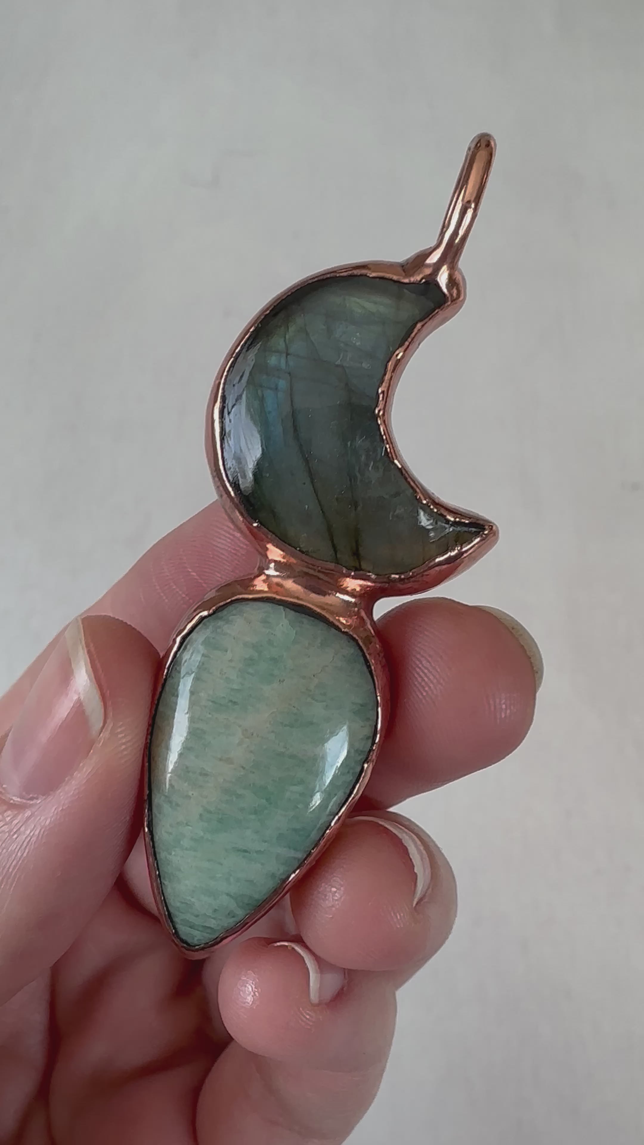 Labradorite & Amazonite Pendant