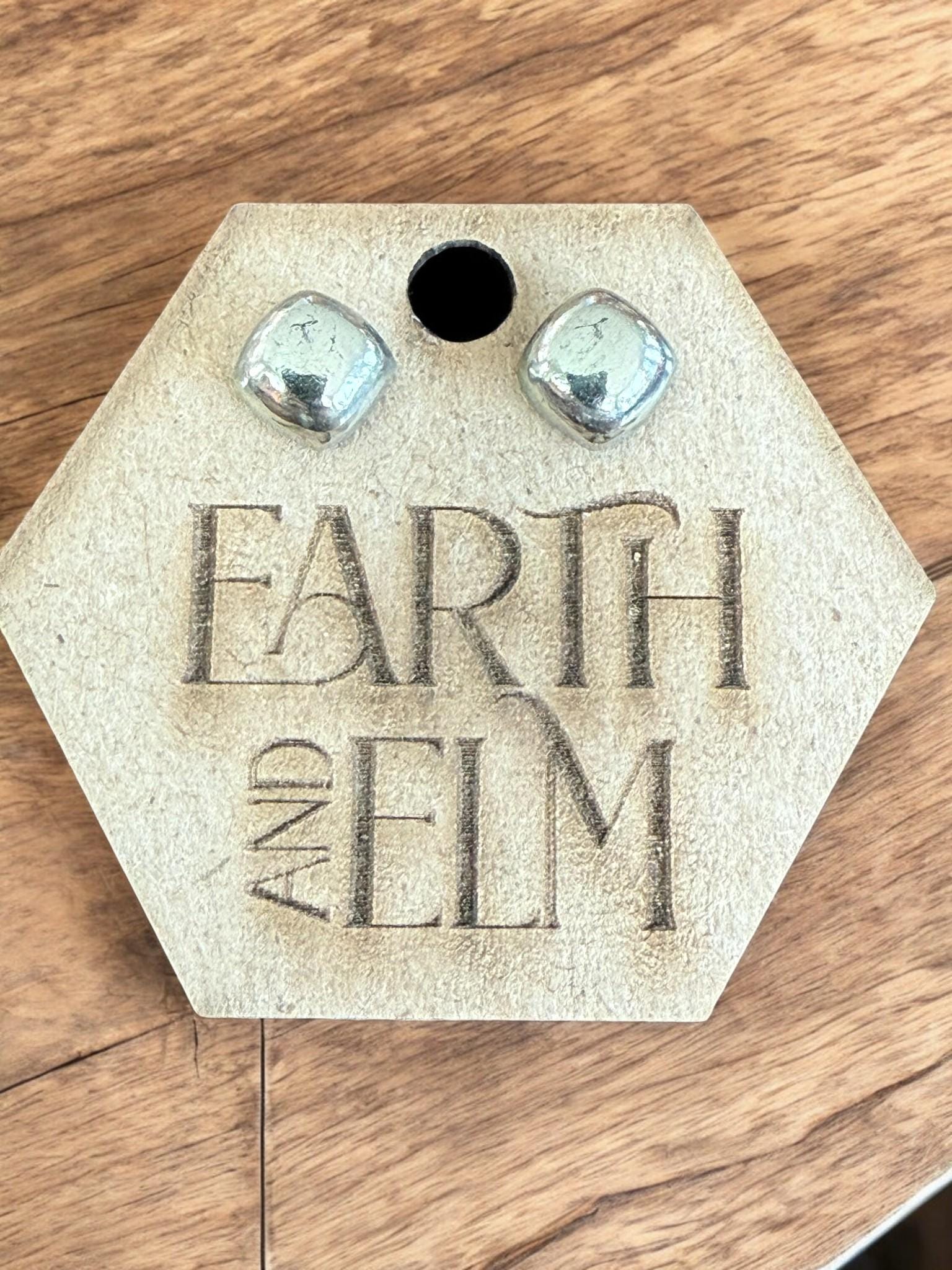 Pyrite Cushion Stud Earrings - earthandelm