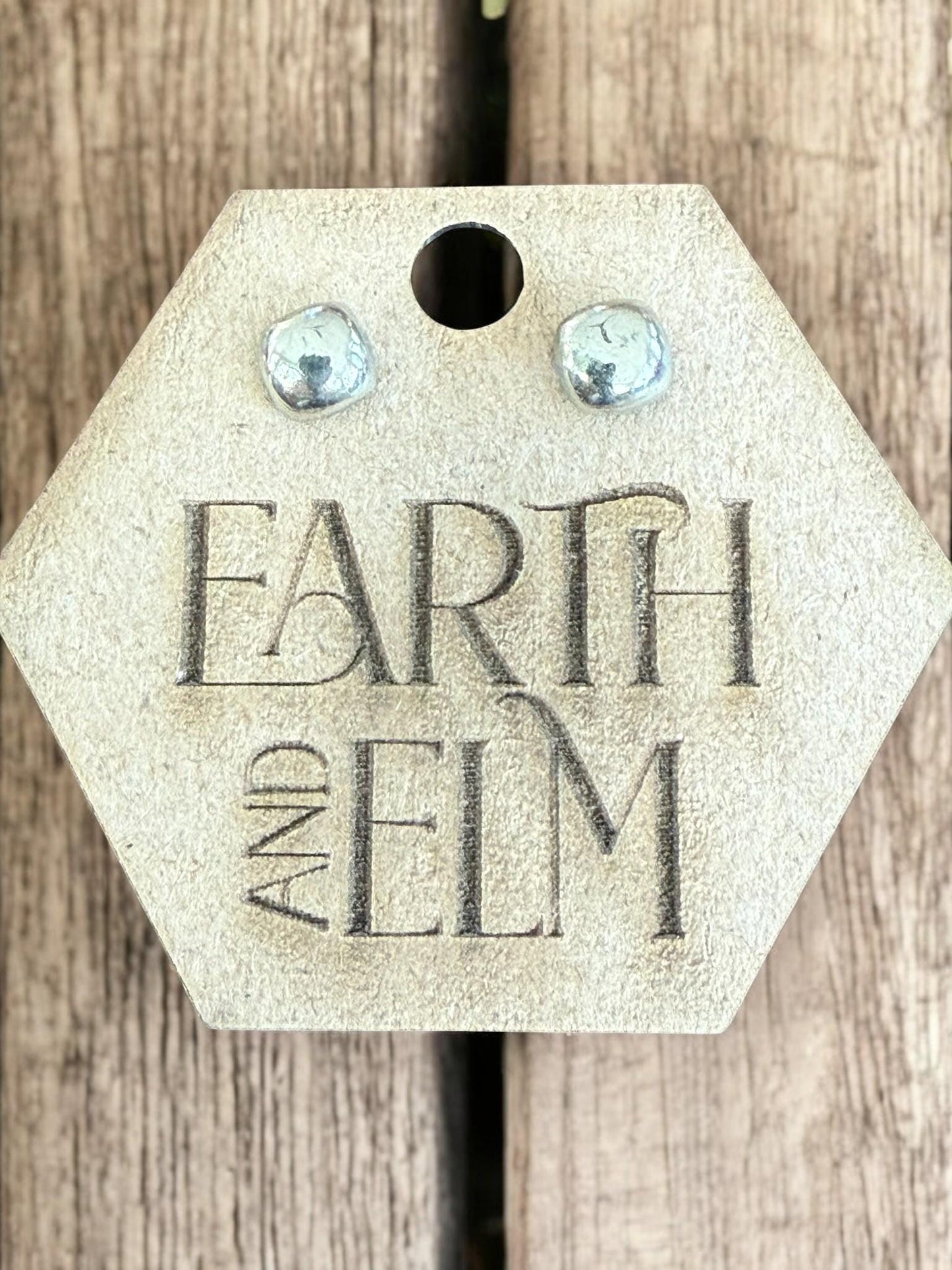 Pyrite Cushion Stud Earrings - earthandelm