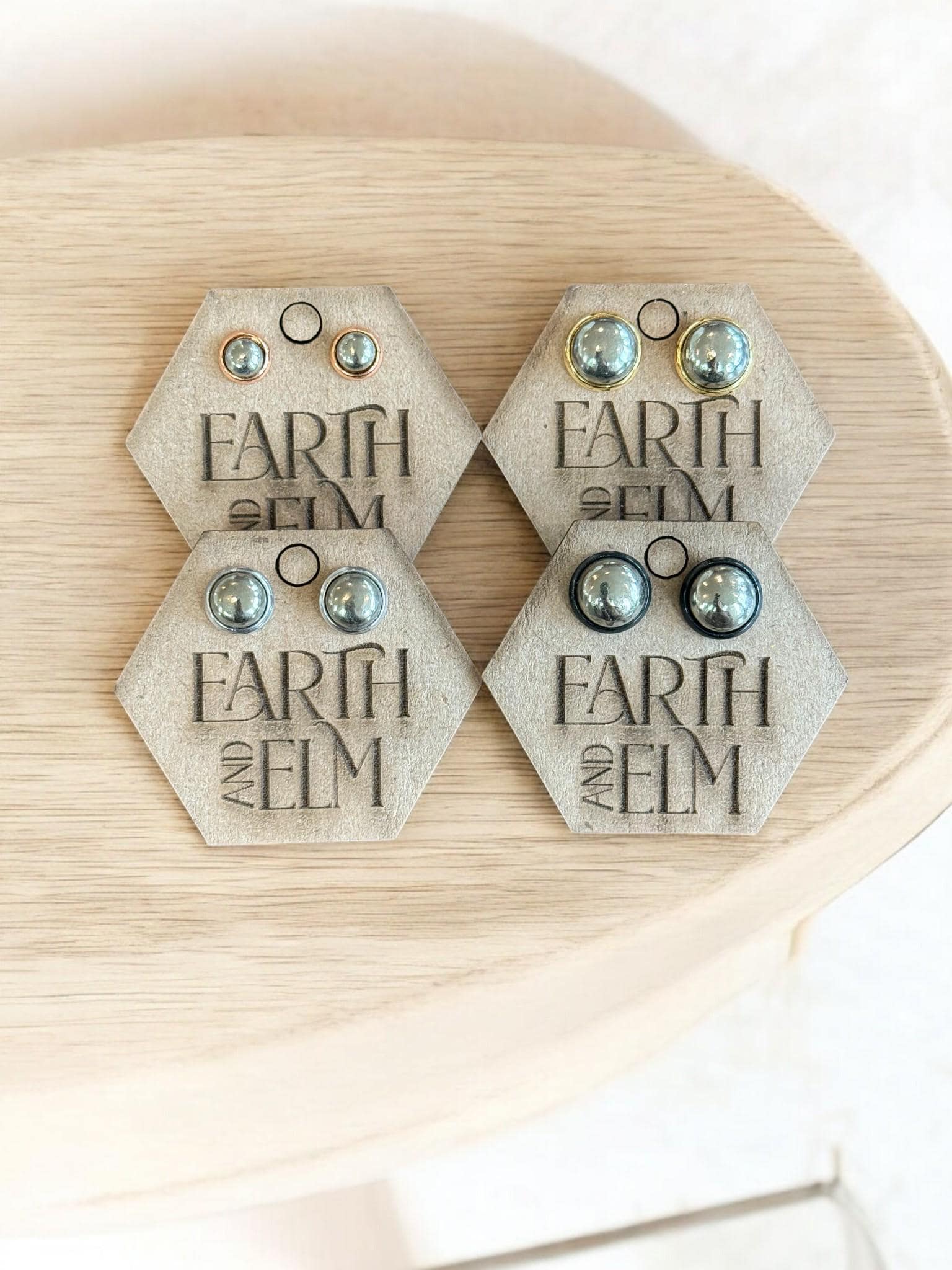 Pyrite in Metal Settings - earthandelm