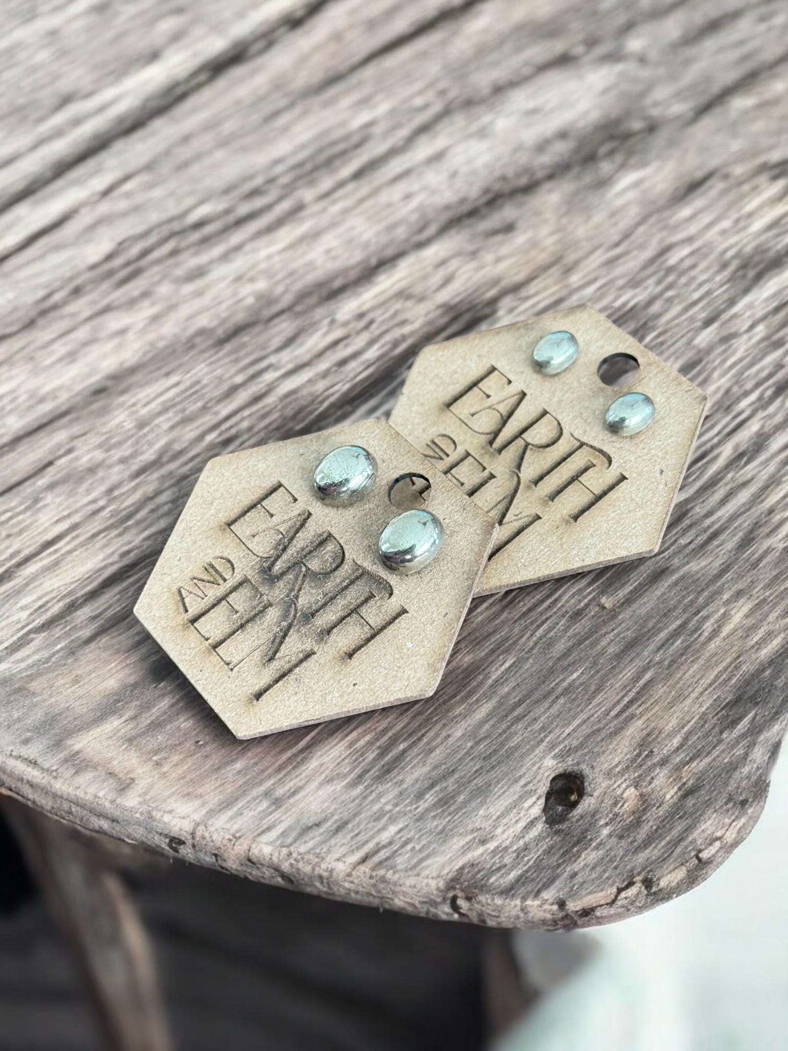 Pyrite Oval Stud Earrings - earthandelm