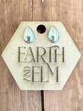 Pyrite Pear Stud Earrings - earthandelm