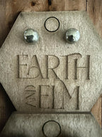 Pyrite Round Gemstone Studs - earthandelm