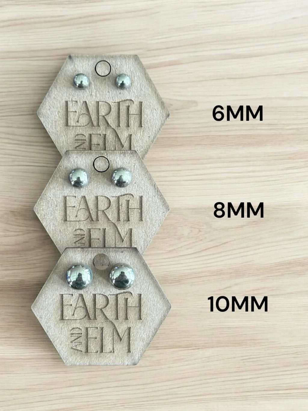 Pyrite Round Gemstone Studs - earthandelm