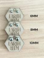 Pyrite Round Gemstone Studs - earthandelm