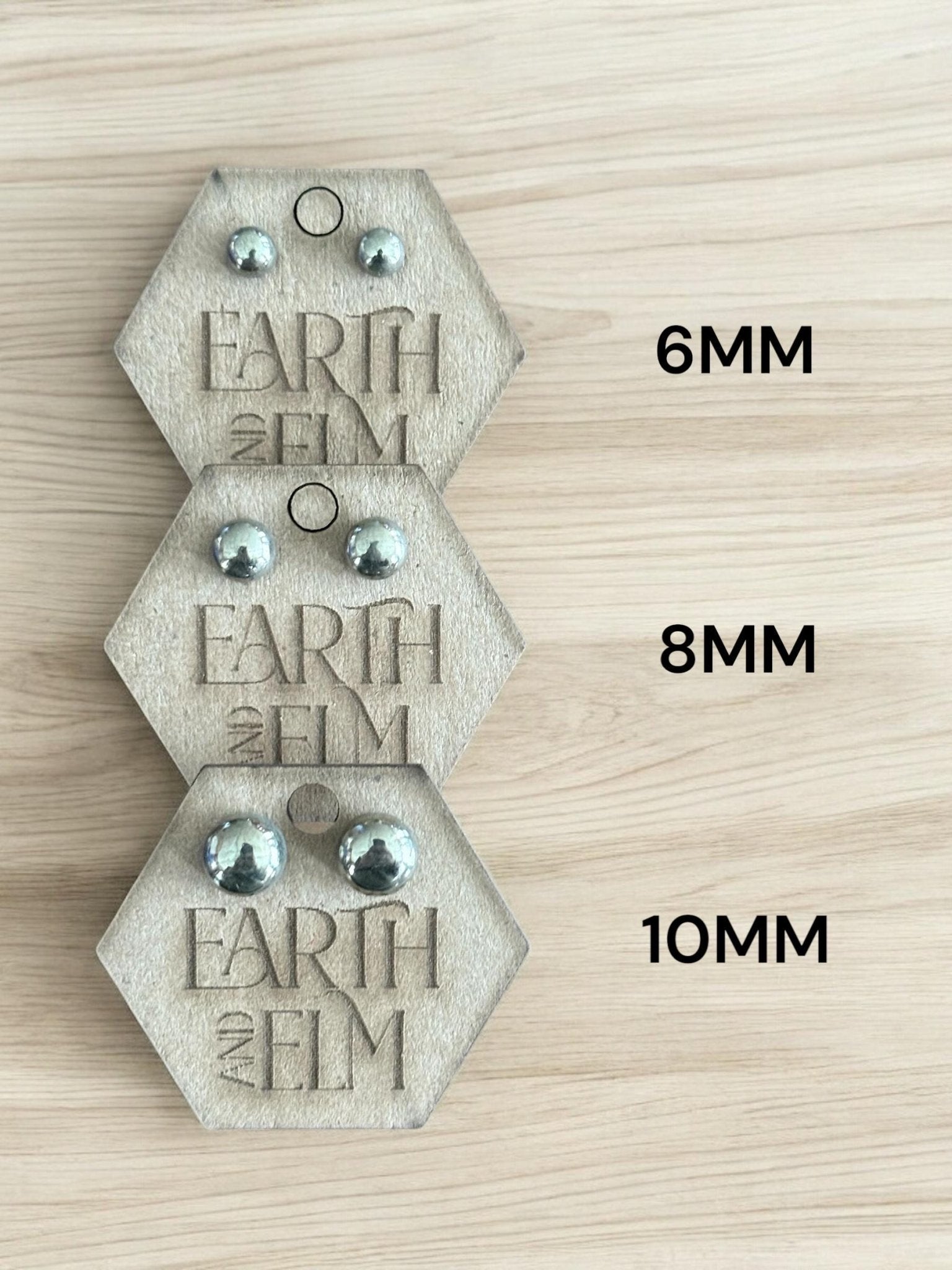 Pyrite Round Gemstone Studs - earthandelm