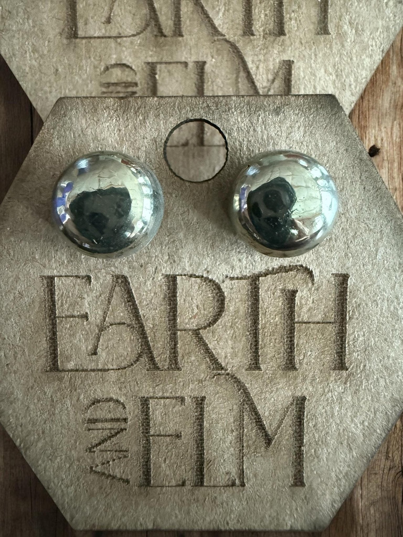 Pyrite Round Gemstone Studs - earthandelm