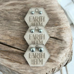 Pyrite Round Gemstone Studs - earthandelm