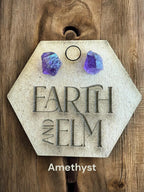 Raw Gemstone Studs - earthandelm