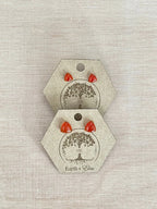 Red Onyx Trillion Studs - earthandelm