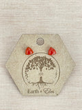 Red Onyx Trillion Studs - earthandelm