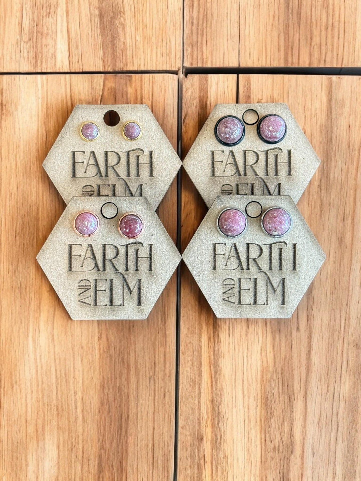 Rhodonite in Metal Settings - earthandelm