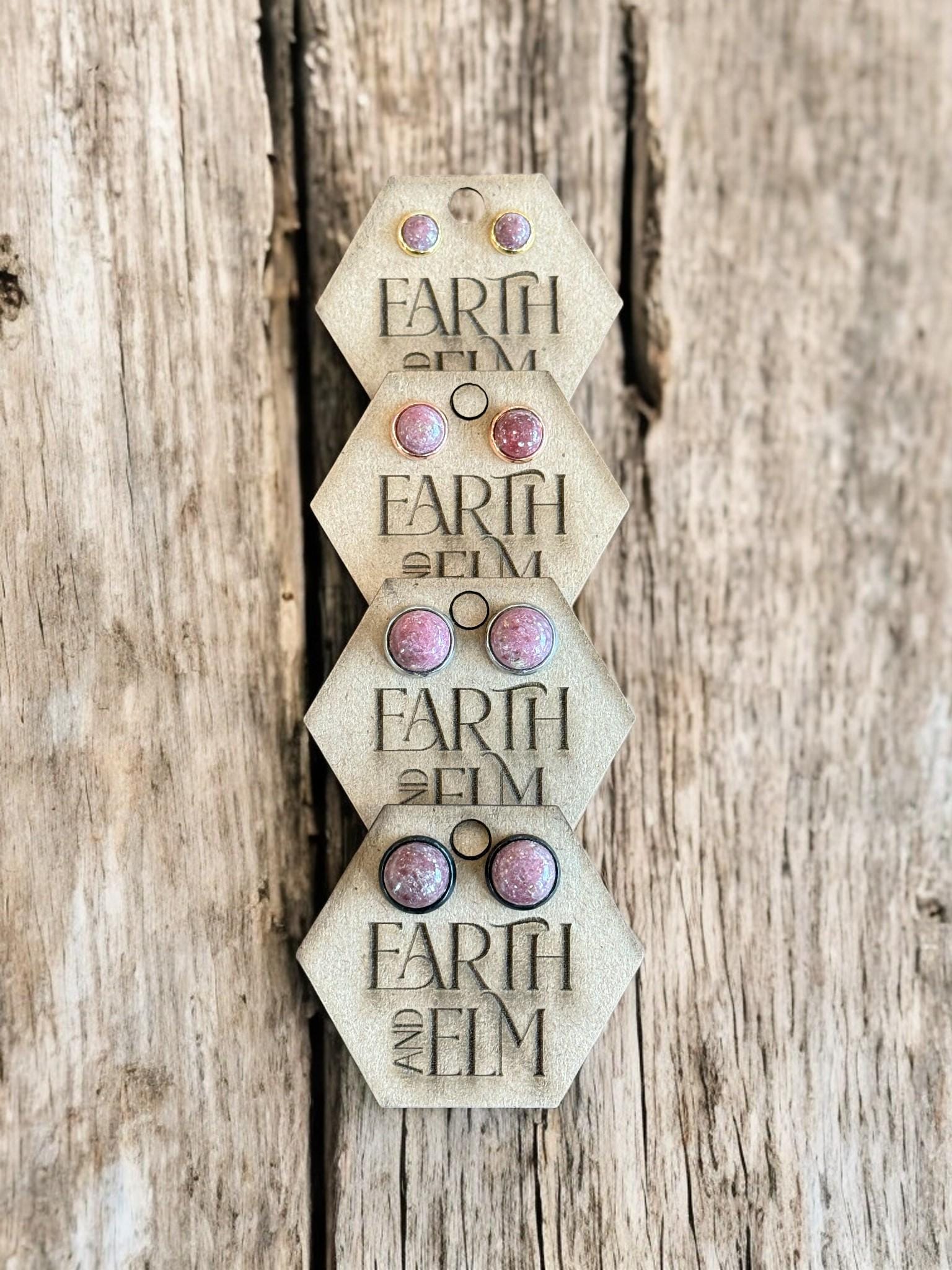 Rhodonite in Metal Settings - earthandelm