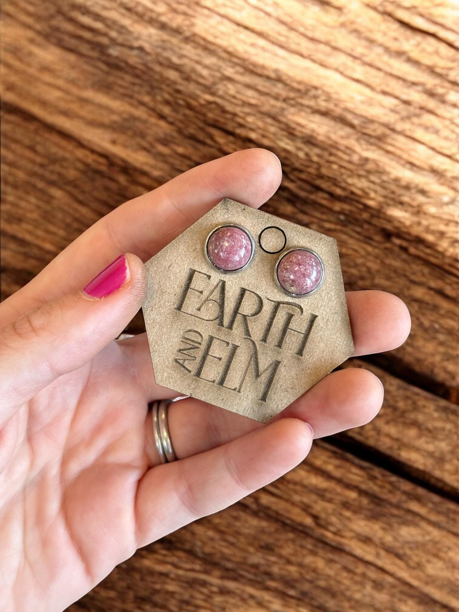 Rhodonite in Metal Settings - earthandelm